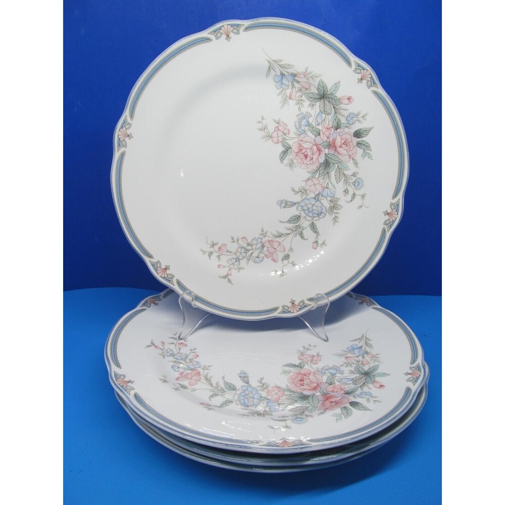 Noritake Primachina Brighton Springs Set Of 4 Vintage 10 3/4" Dinner Plates  VGC